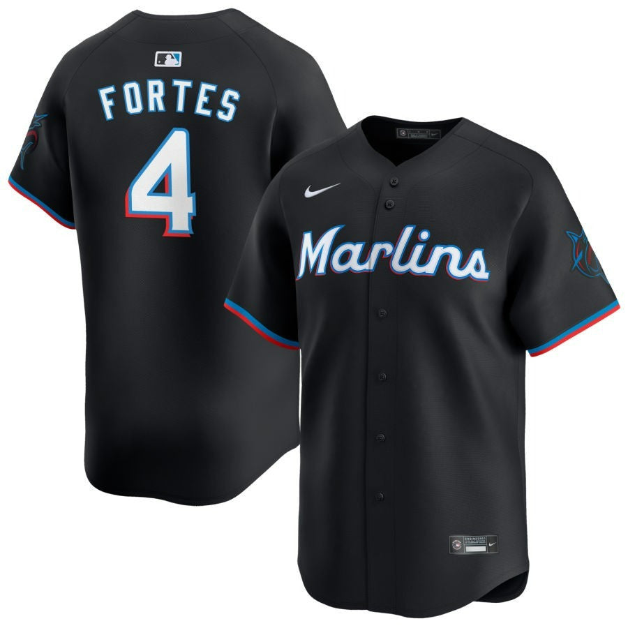 Nick Fortes Miami Marlins 2025 Alternate Limited Jersey ï¿½ï¿½ï¿½ Black