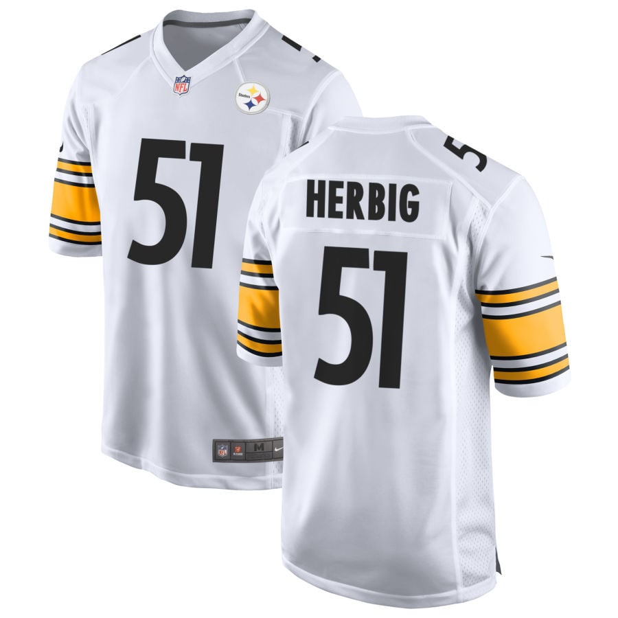 Nick Herbig Pittsburgh Steelers 2025 Game Jersey - White