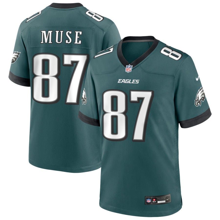 Nick Muse Philadelphia Eagles 2025 Game Jersey - Midnight Green