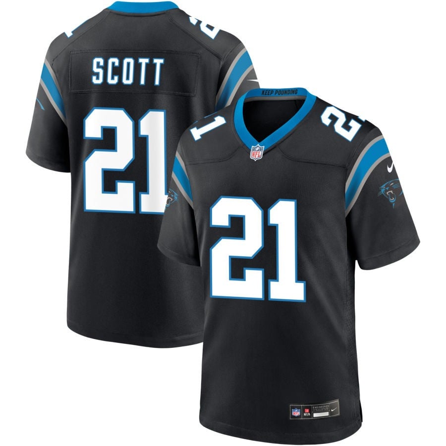 Nick Scott Carolina Panthers 2025 Game Jersey - Black