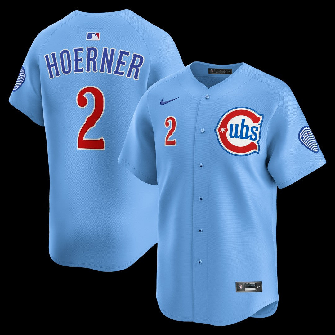 Nico Hoerner Chicago Cubs 2025 Blues Alternate Limited Jersey - Blue