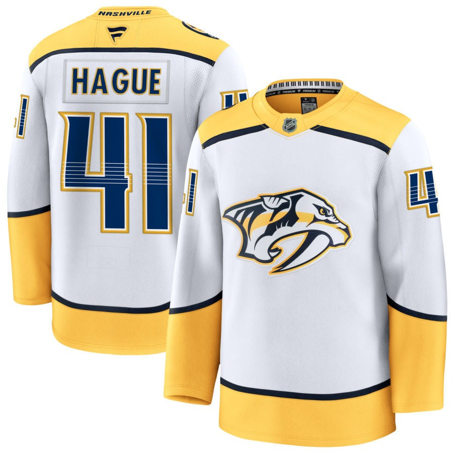 Nicolas Hague Nashville Predators 2025 Away Jersey - White 1 Nicolas Hague Nashville Predators 2025 Away Jersey - White