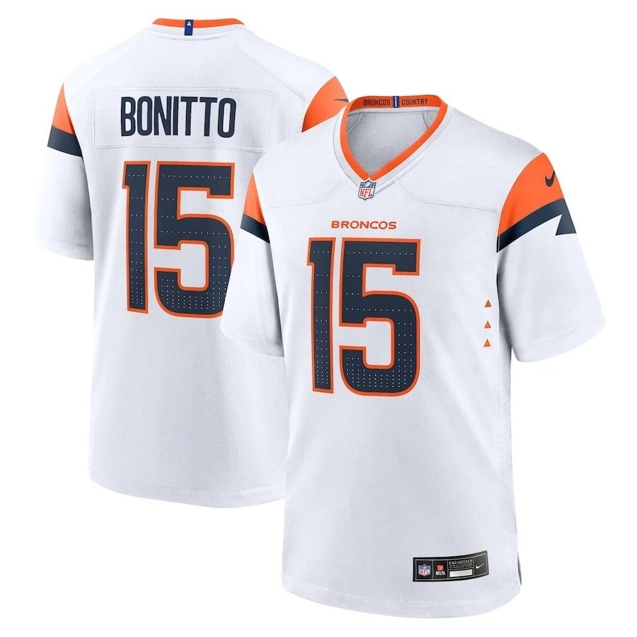 Nik Bonitto Denver Broncos 2025 Official Game Jersey - White