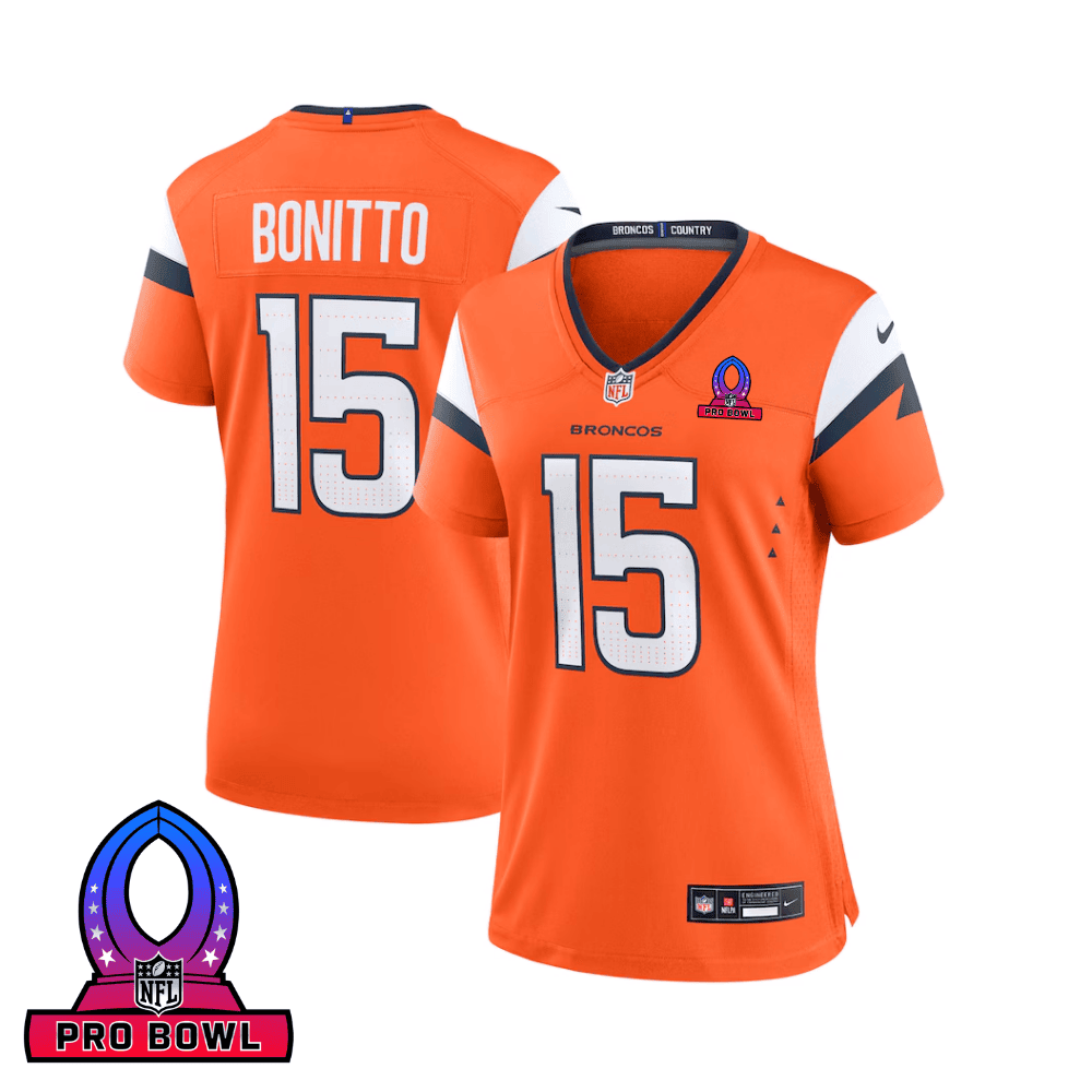 Nik Bonitto Denver Broncos 2025 Pro Bowl Patch Game Jersey - Orange