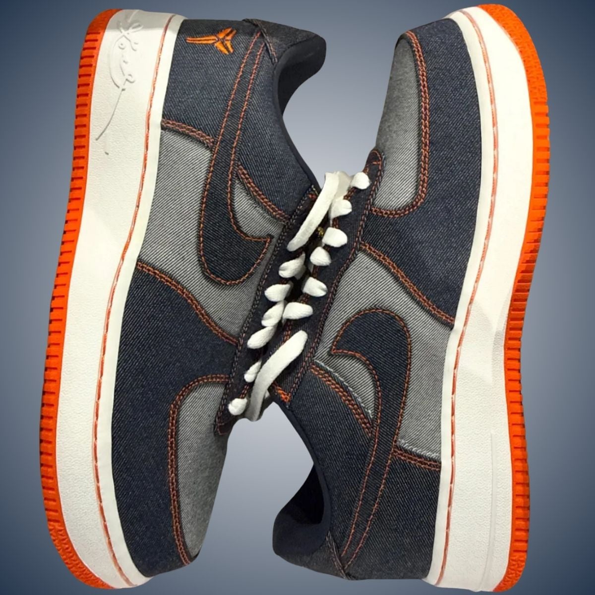 Nike Air Force 1 Low Protro Kobe Bryant Denim Obsidian Safety Orange IM1980-400 - Image 3