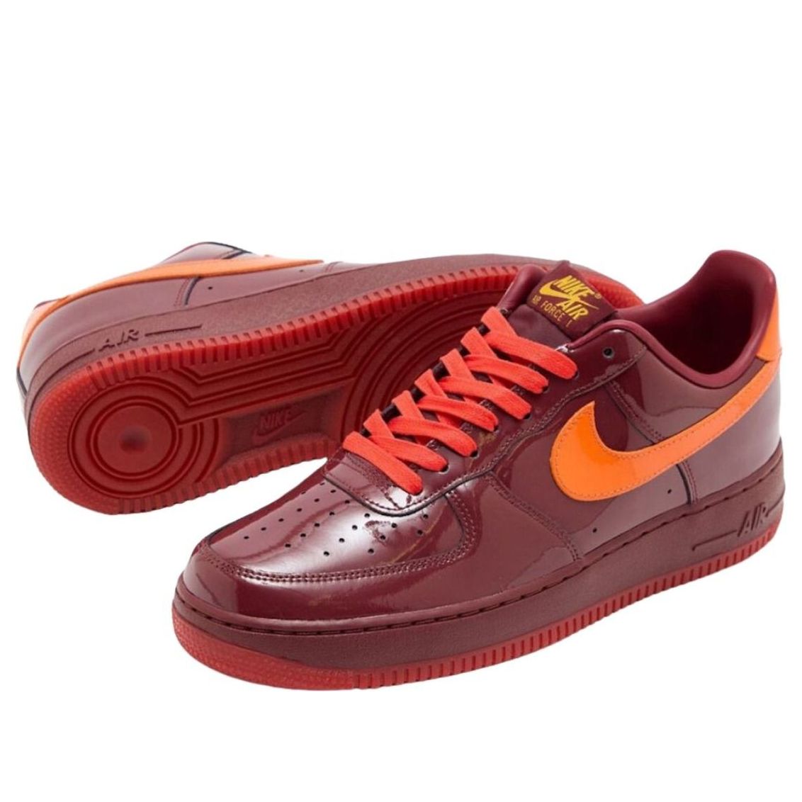 Nike Air Force 1 Low QS Patent Leather Dark Team Red IO4489-601 - Image 2