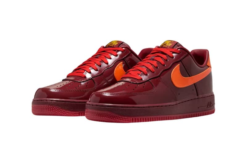 Nike Air Force 1 Low QS Patent Leather Dark Team Red IO4489-601 - Image 4