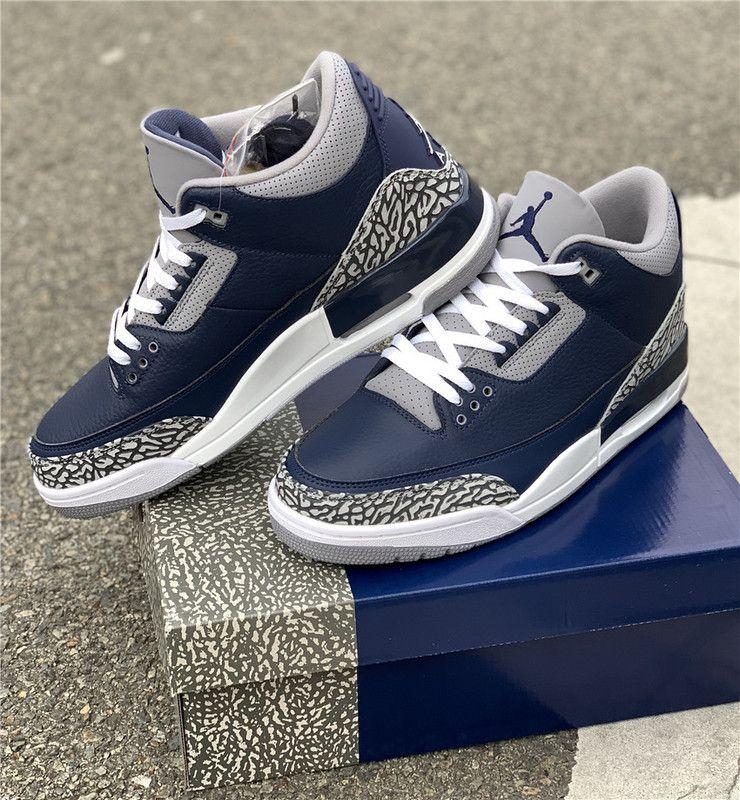 Nike Air Jordan 3 Retro 'Georgetown' Sneaker Style CT8532-401 - Image 7