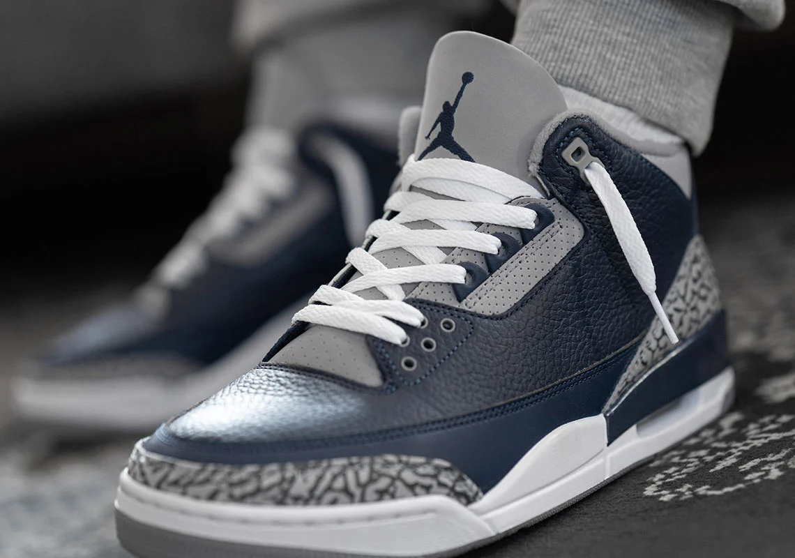 Nike Air Jordan 3 Retro 'Georgetown' Sneaker Style CT8532-401 - Image 4