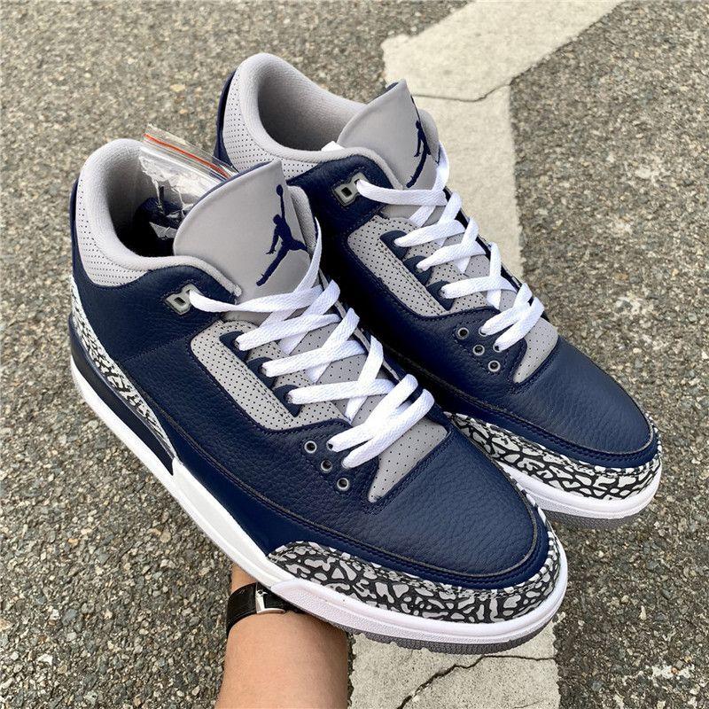 Nike Air Jordan 3 Retro 'Georgetown' Sneaker Style CT8532-401 - Image 5
