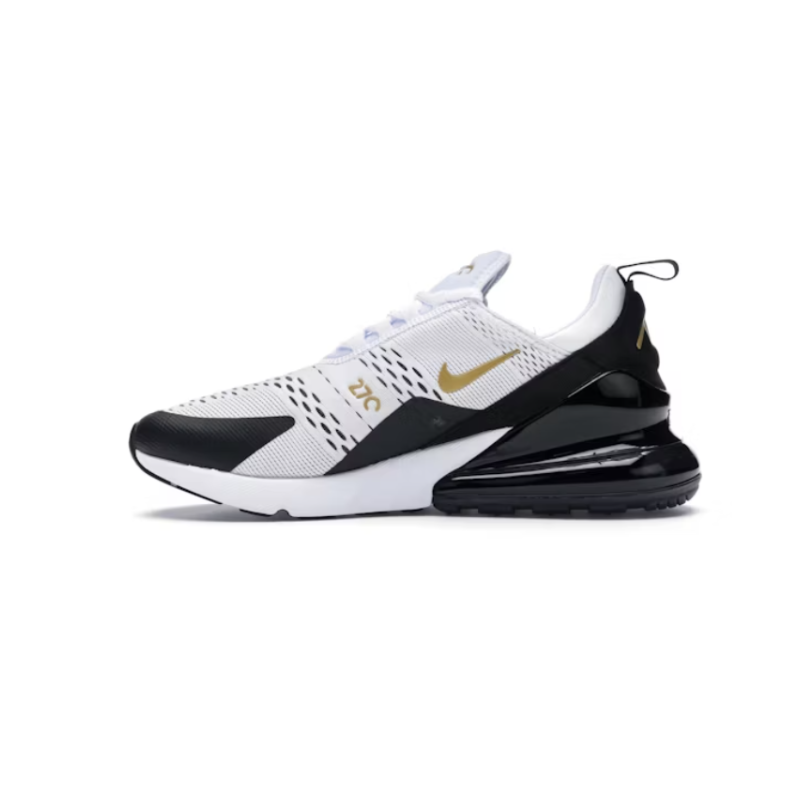 Nike Air Max 270 'White Metallic Gold Black' Sneakers - AV7892-100 - Image 4