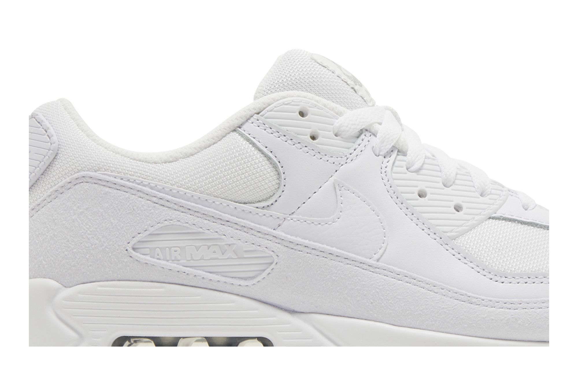 Nike Air Max 90 Premium White Metallic Silver Sneakers – FJ4003-100 - Image 2