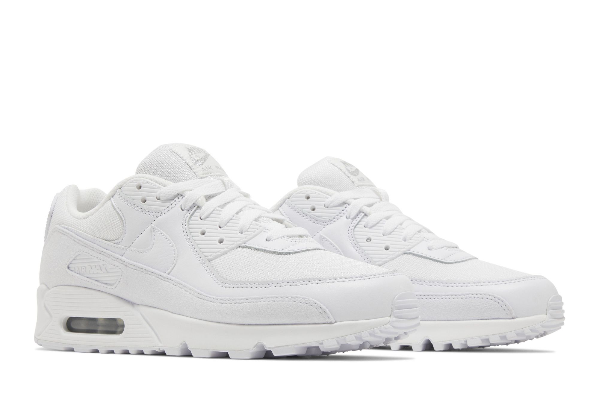 Nike Air Max 90 Premium White Metallic Silver Sneakers – FJ4003-100 - Image 8