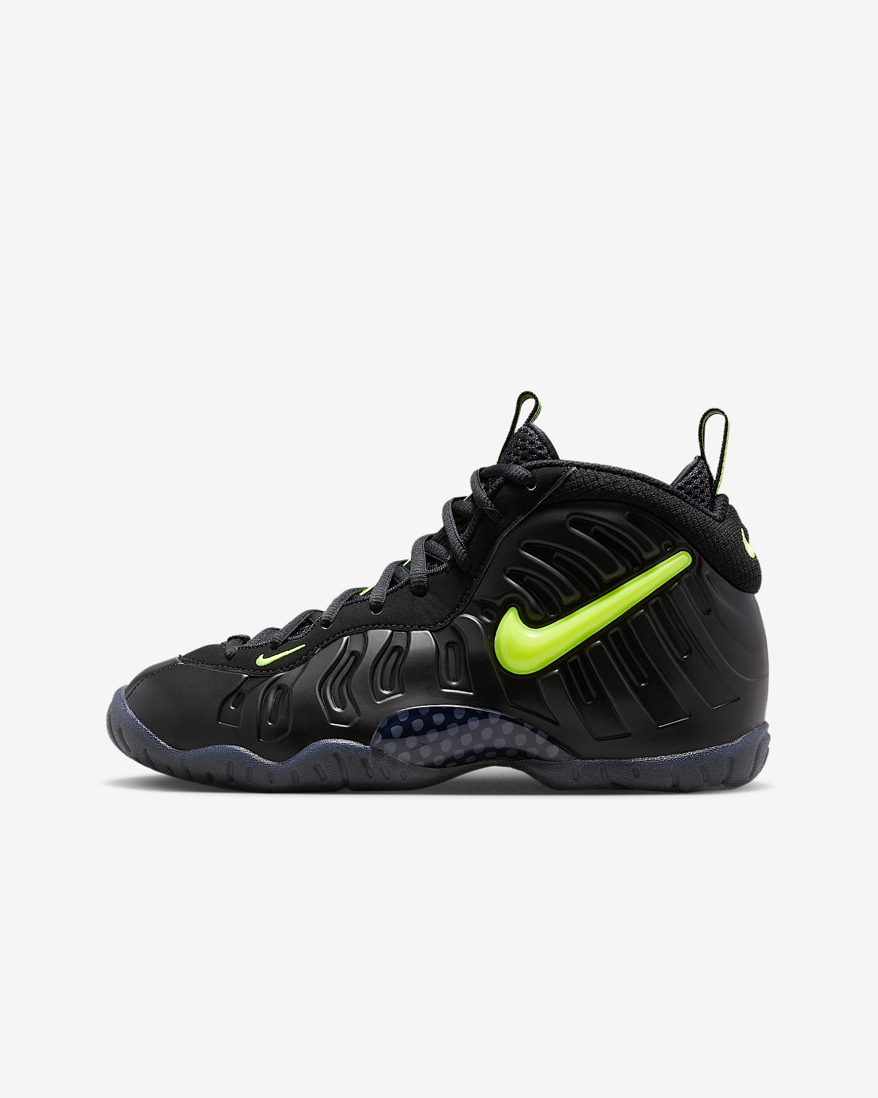 Nike Little Posite Pro Black Voltage Yellow IQ7230-001 - Image 2
