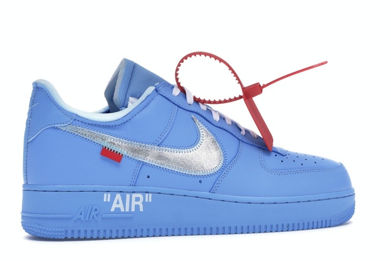 Nike Off-White X Air Force 1 Low 07 Mca - Blue Colorway Shoes | CI1173-400 - Image 7