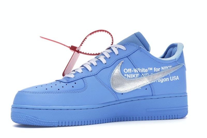 Nike Off-White X Air Force 1 Low 07 Mca - Blue Colorway Shoes | CI1173-400 - Image 4