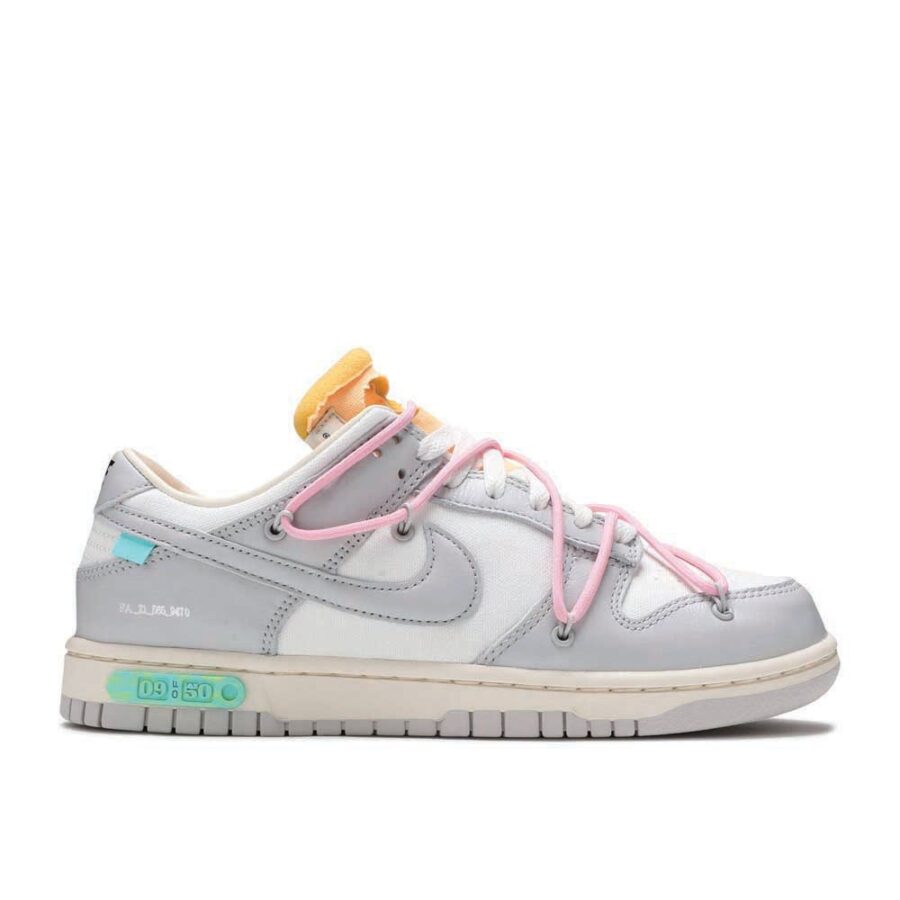 Nike Off-White X Dunk Low Lot 09 Of 50s Collaboration Sneaker Style DM1602-109 - Image 7