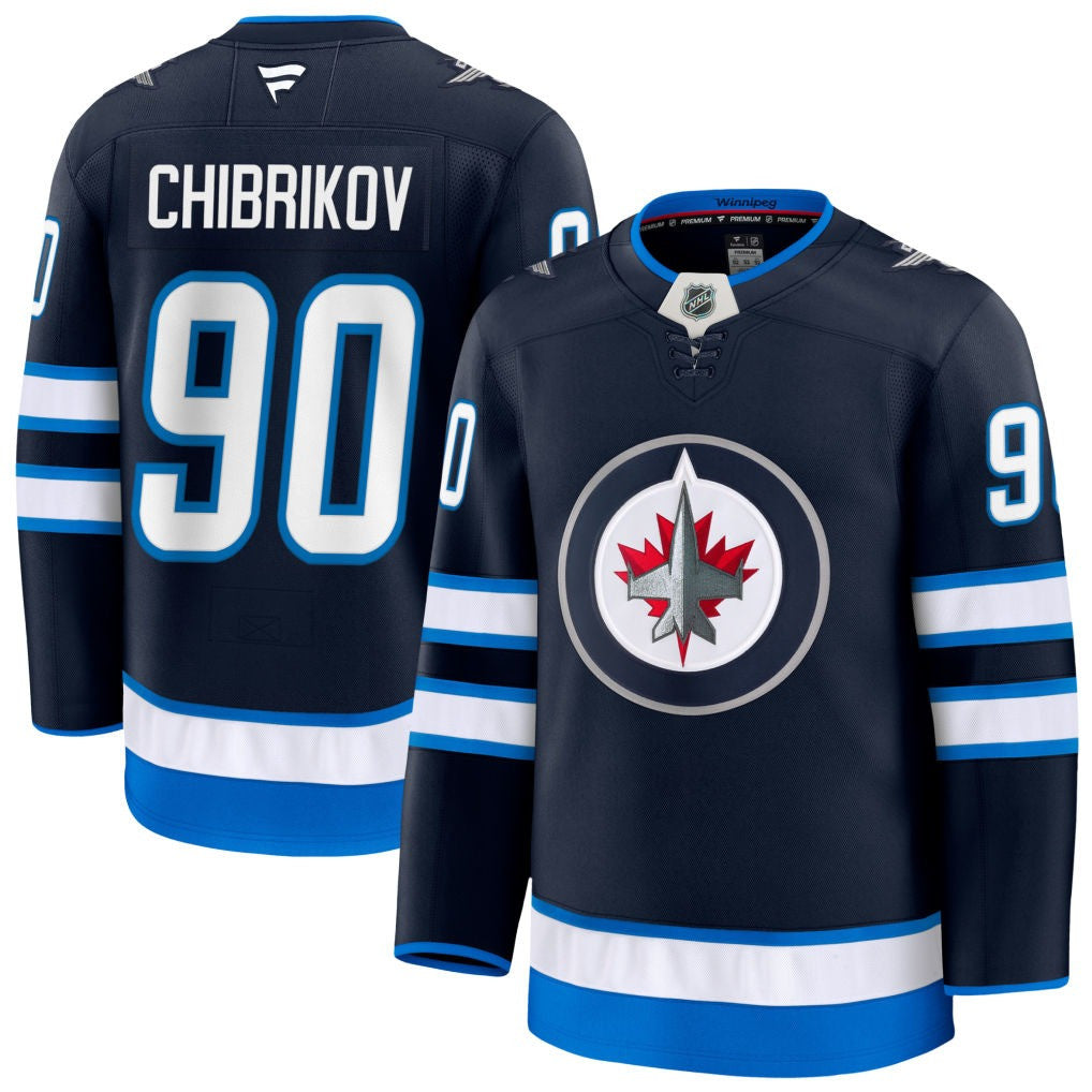 Nikita Chibrikov Winnipeg Jets 2025 Home Premium Jersey - Navy 1 Nikita Chibrikov Winnipeg Jets 2025 Home Premium Jersey - Navy