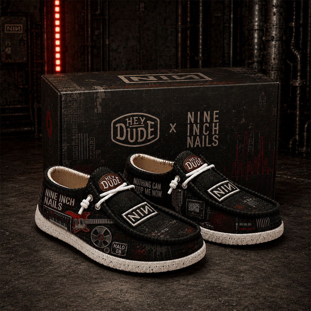 Nine Inch Nails Nothing Can Stop Me Now Hey Dude Shoes 2026 NIN Merch Gift For Band Fans