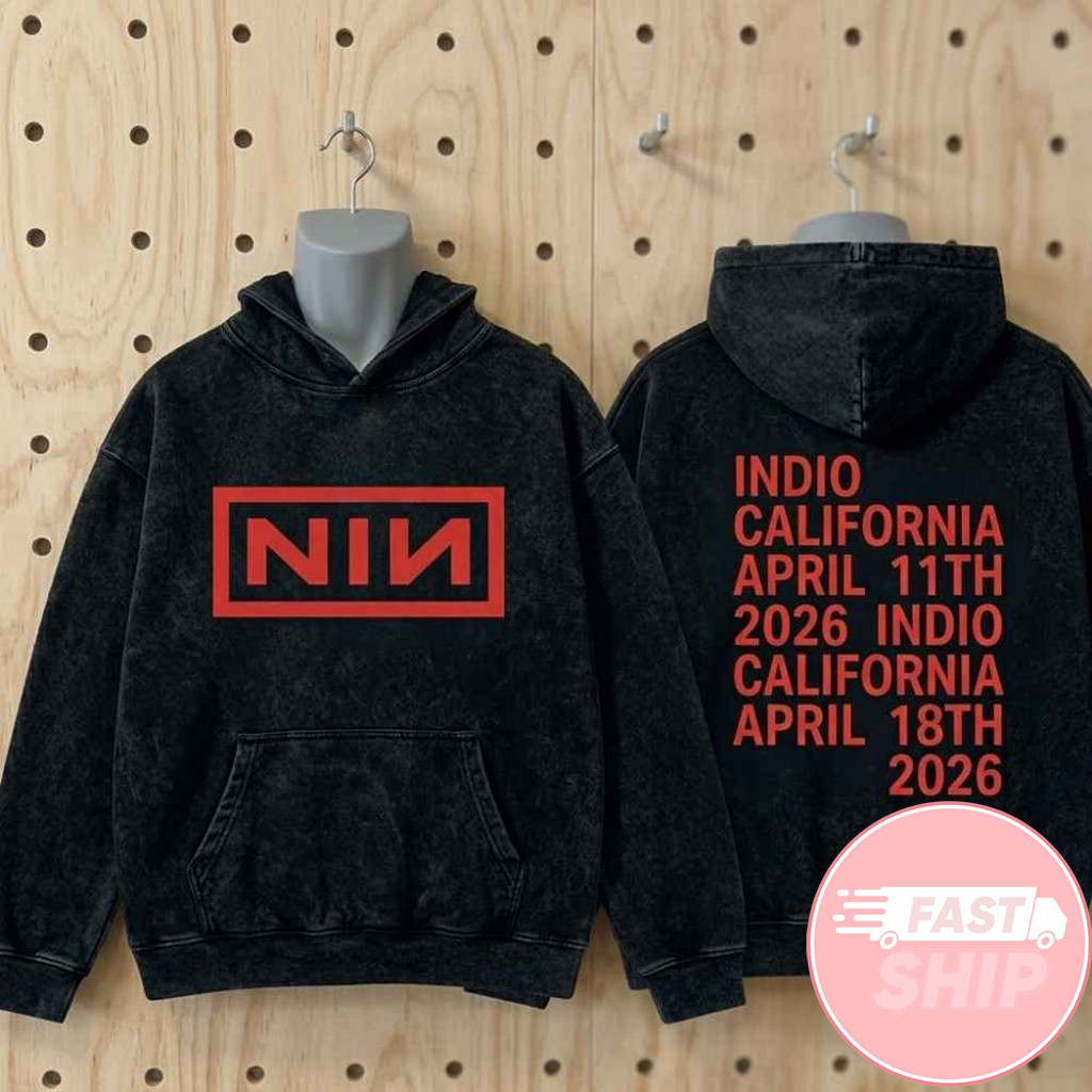 Nine Inch Nails X Boys Noize Coachella Festival 2026 Wash Hoodie NIN Merch Gift For Music Fans
