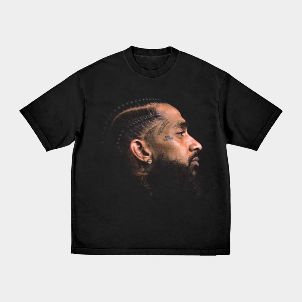 Nipsey Hussle Merch 2026 Prolific Hussle T-Shirt Black Music Related Gifts For Guys