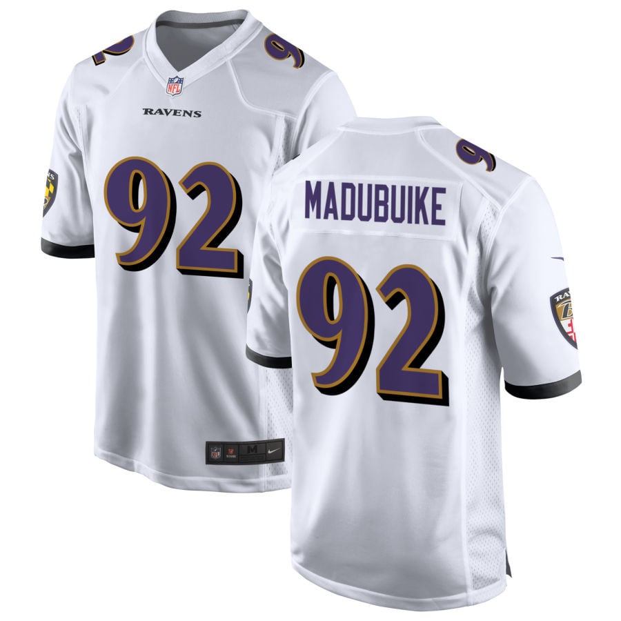 Nnamdi Madubuike Baltimore Ravens 2025 Game Jersey - White