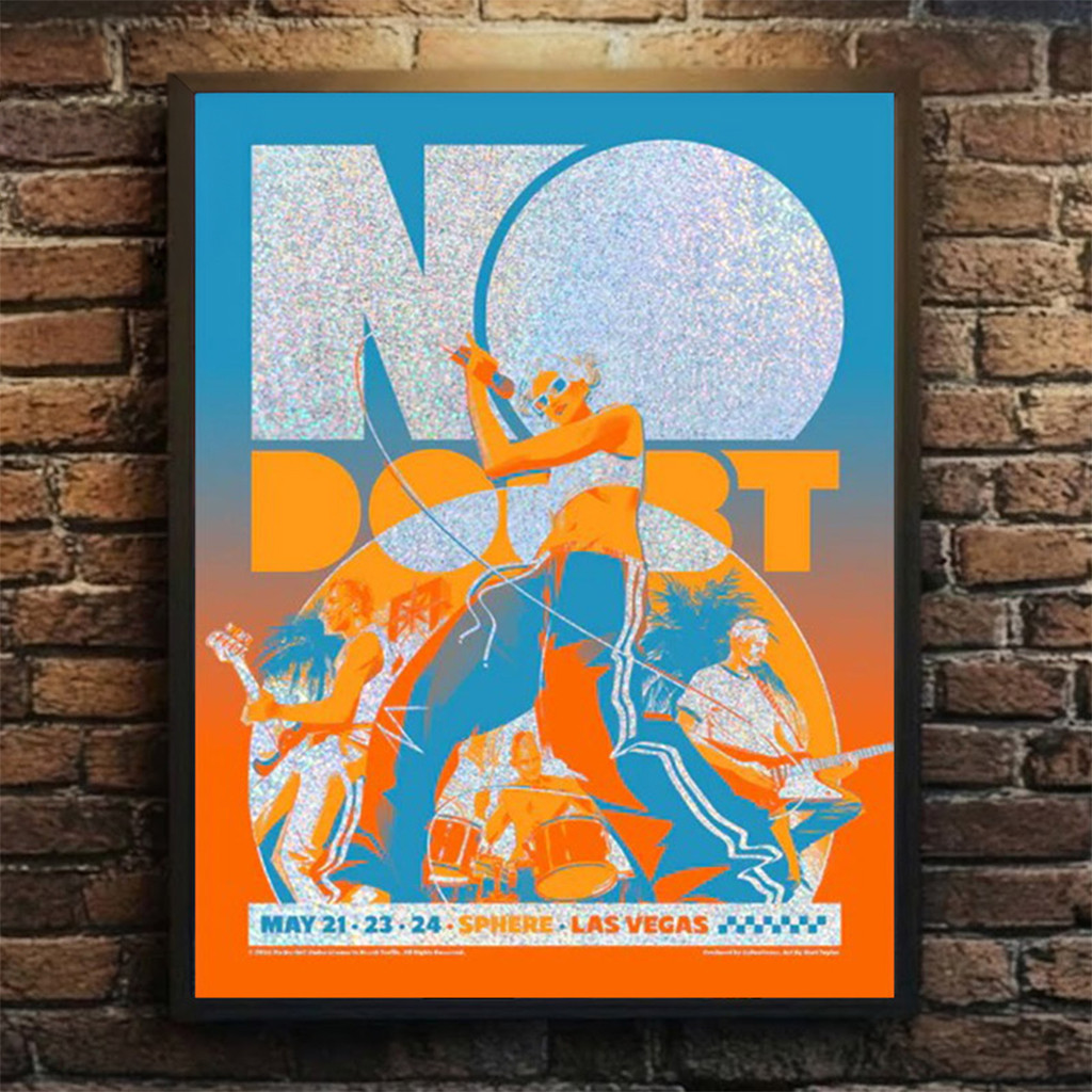 No Doubt Merch At Sphere Las Vegas On May 21 23 24 2026 Art By Artist Proof Sparkle Foil Poster