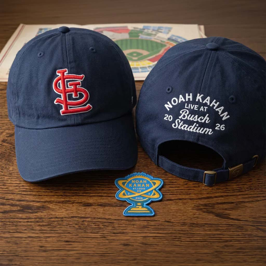 Noah Kahan Live At Busch Stadium St Louis Cardinals 2026 August 2 Embroidered Hat NK Merch