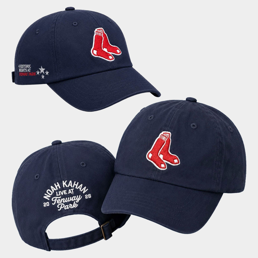 Noah Kahan Merch 2026 Noah Kahan Fenway Park Red Sox Hat Embroidered Noah Kahan Fenway Merch