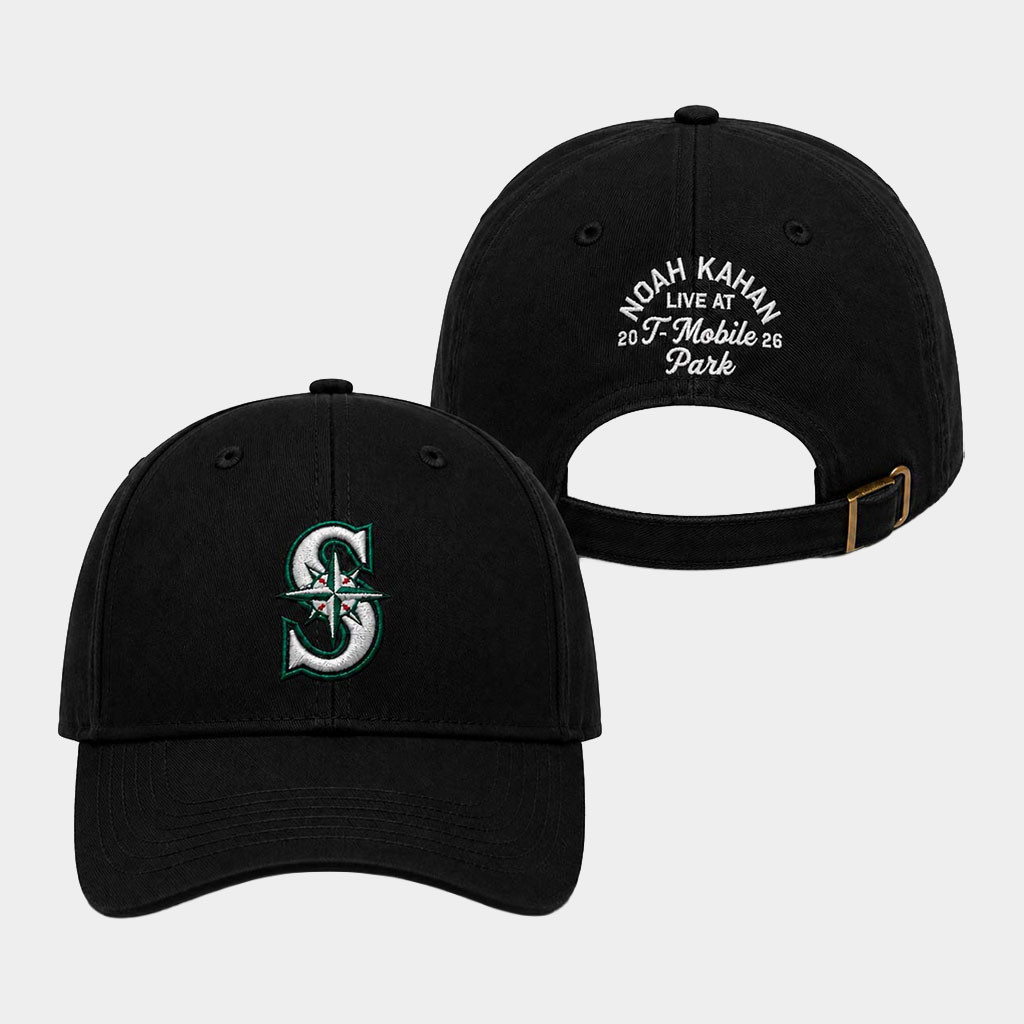 Noah Kahan Merch NK Seattle Mariners T-Mobile Park Hat Embroidered Noah Kahan Seattle Merch'