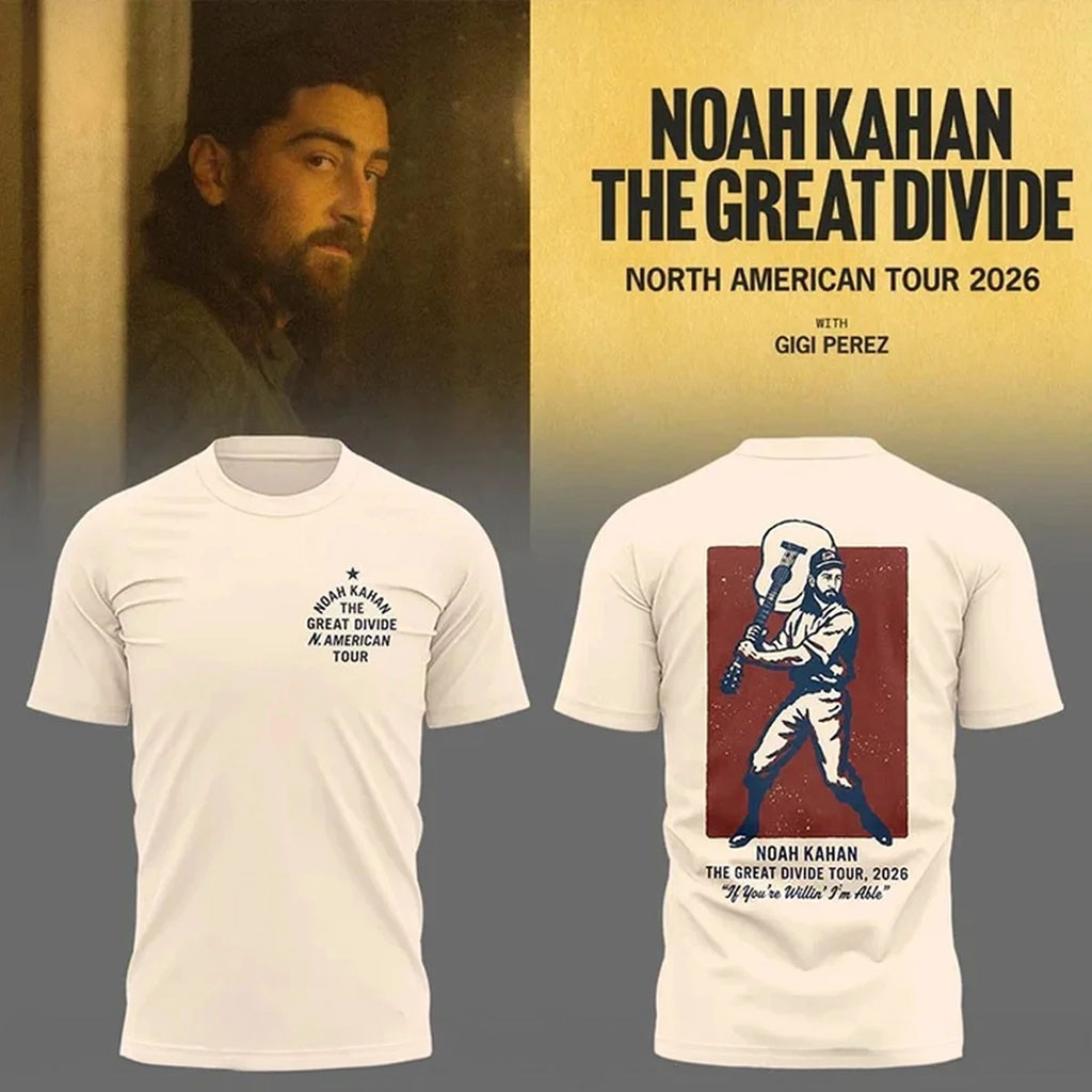 Noah Kahan North American The Great Divide Tour T-Shirt 2026 Noah Kahan Merch Music Fan Gifts