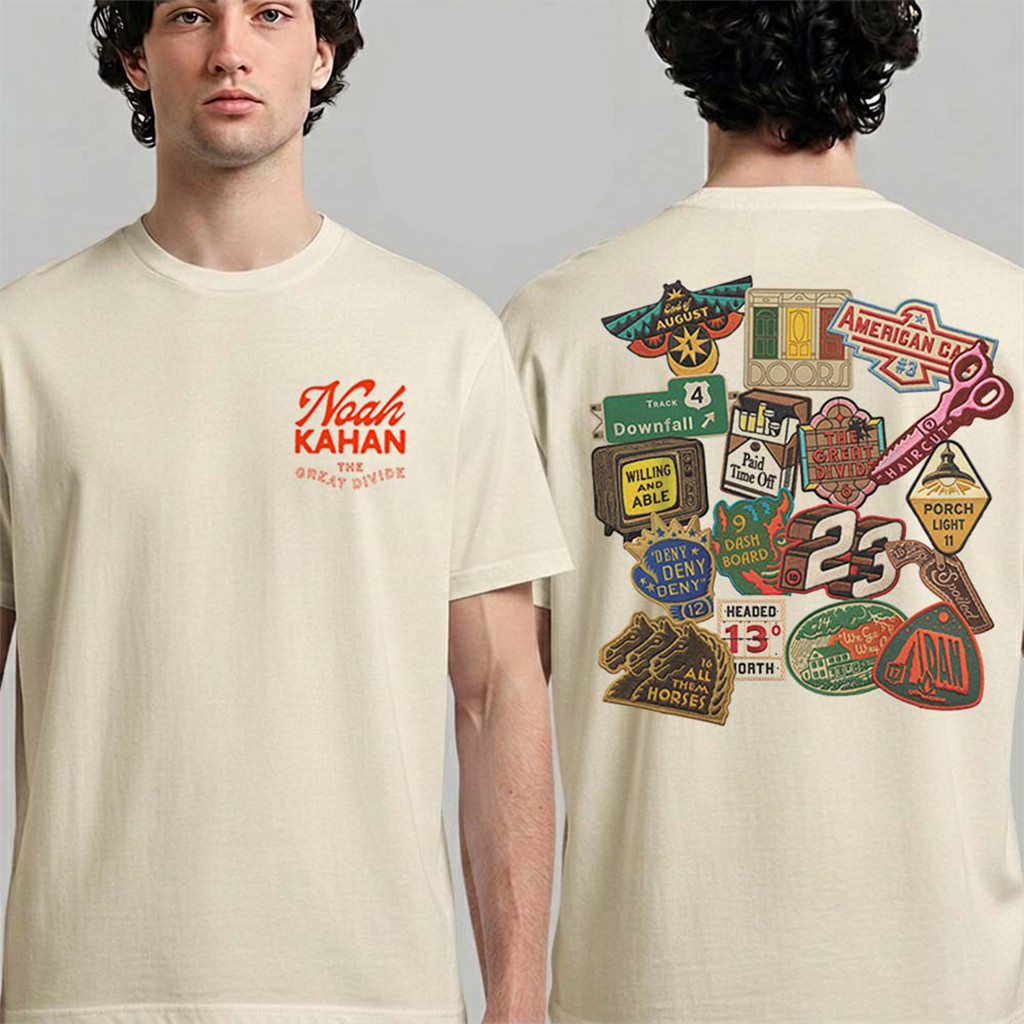 Noah Kahan The Great Divide Merch Tracklist T-Shirt Noah Kahan Merch Gifts For Music Fans