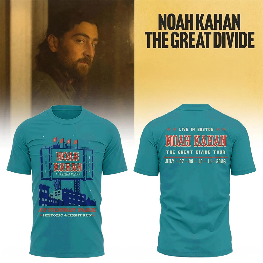 Noah Kahan The Great Divide Tour 2026 At Fenway Park Boston T-Shirt Noah Kahan Tour Merch