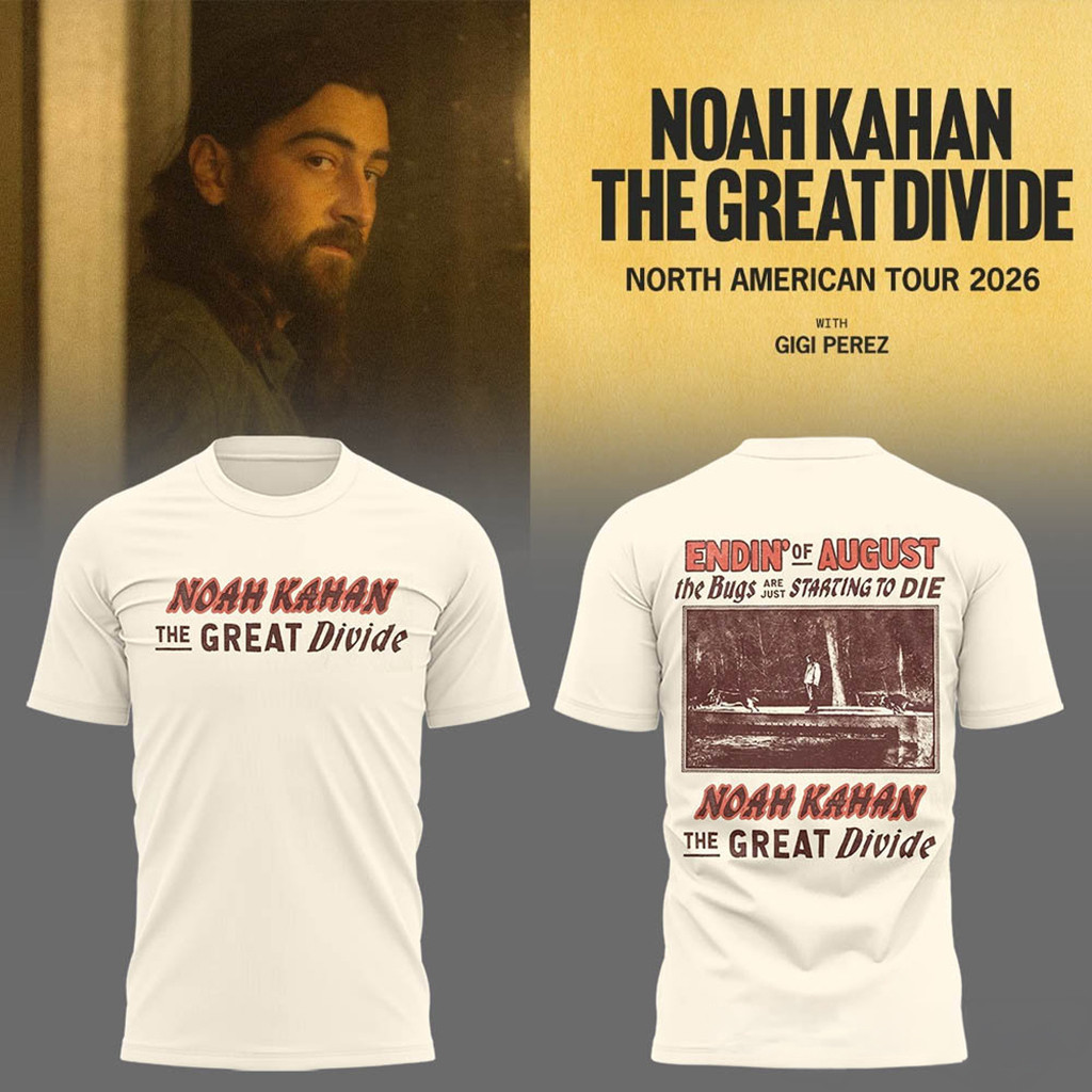 Noah Kahan The Great Divide Tour 2026 Merch The Bugs Are Just Starting To Die Shirt Fan Gifts