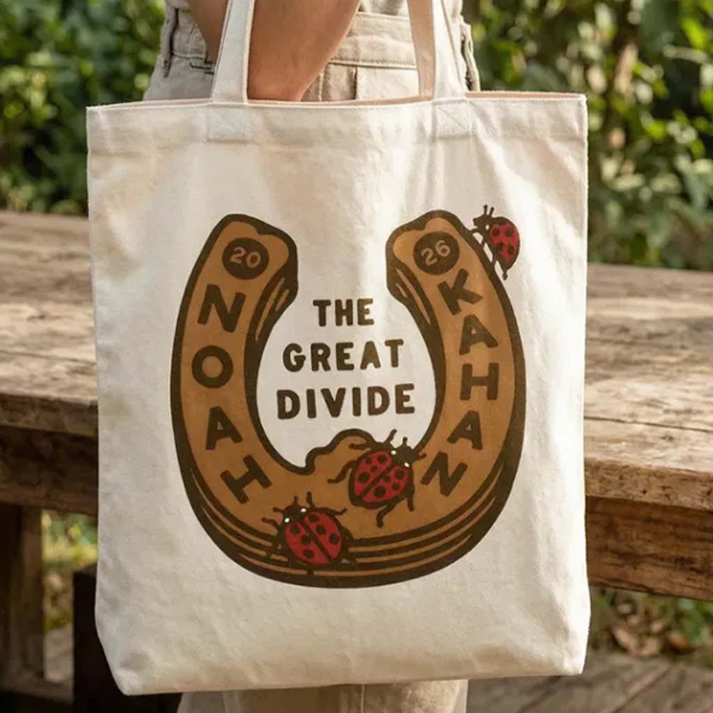 Noah Kahan The Great Divide Tour Merch 2026 Horseshoe Tote Bag Present For Music Lovers