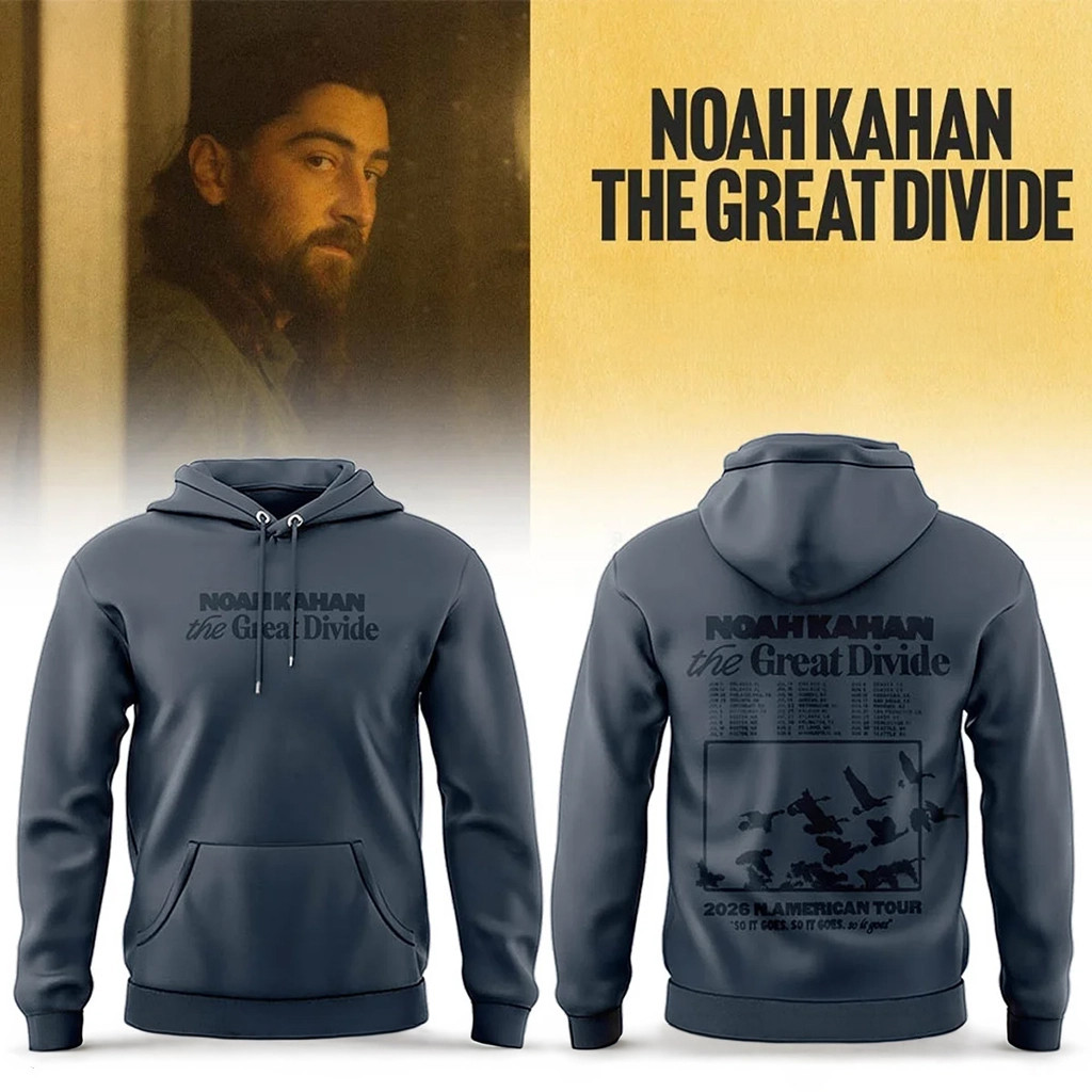 Noah Kahan Tour Merch 2026 NK The Great Divide Tour Hoodie Music Gift Ideas For Guys
