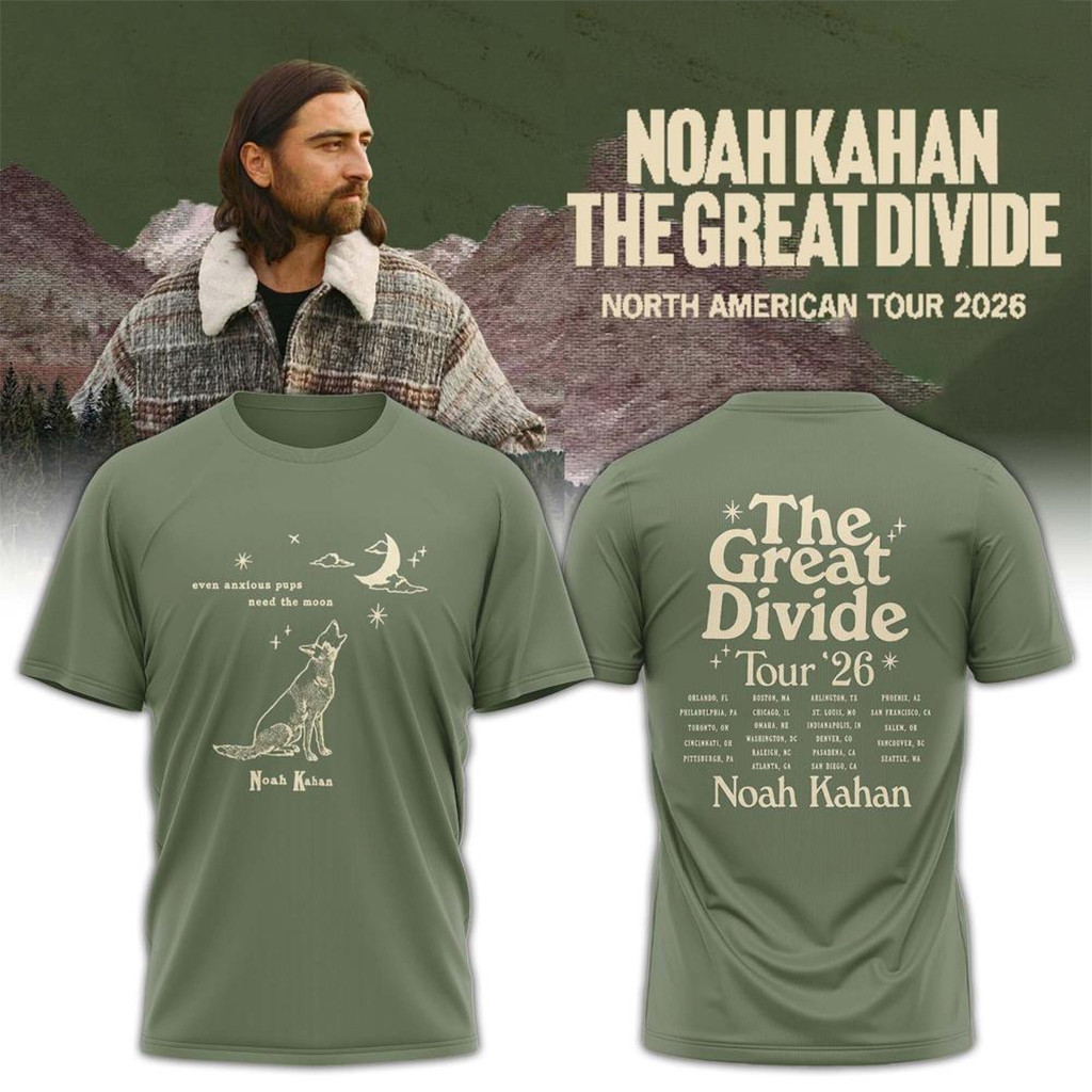 Noah Kahan X Boston Red Sox The Great Divide Tour 2026 T-Shirt Noah Kahan Concert Merch