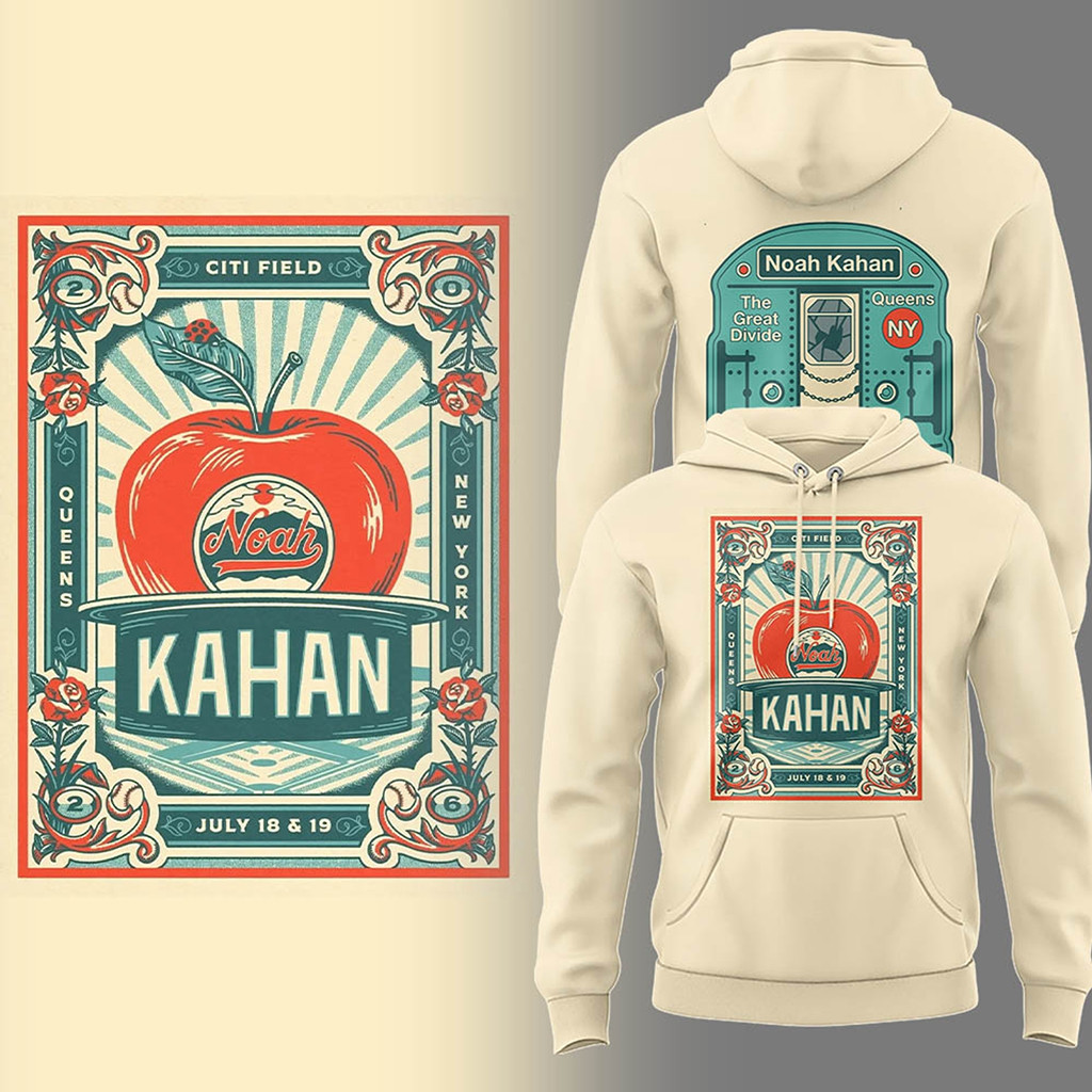 Noah Kahan X NY Mets The Great Divide Tour At Citi Field Poster Hoodie Noah Kahan Merch Gifts