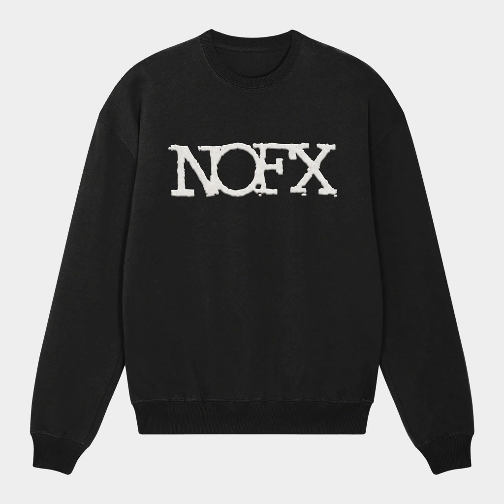 NOFX Merch 2026 Logo Applique Crewneck NOFX Sweatshirt Presents For Music Lovers