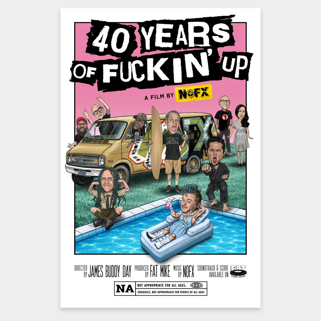 NOFX Merch 2026 Movie Poster 40 Years Of Fckin' Up Poster Wall Art Decor For Living Room