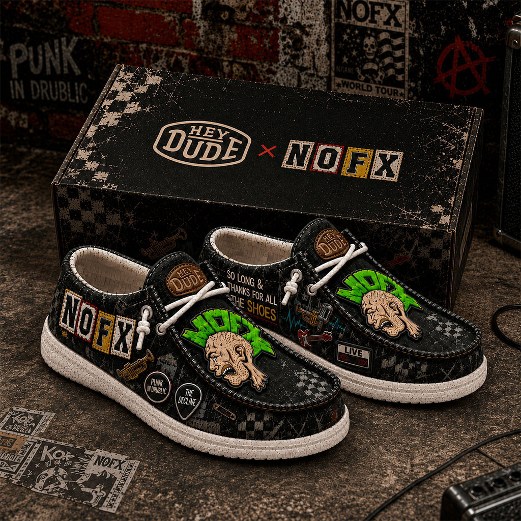 NOFX So Long And Thanks For All Hey Dude Shoes NOFX Merch 2026 Gift For Rock Band Fans