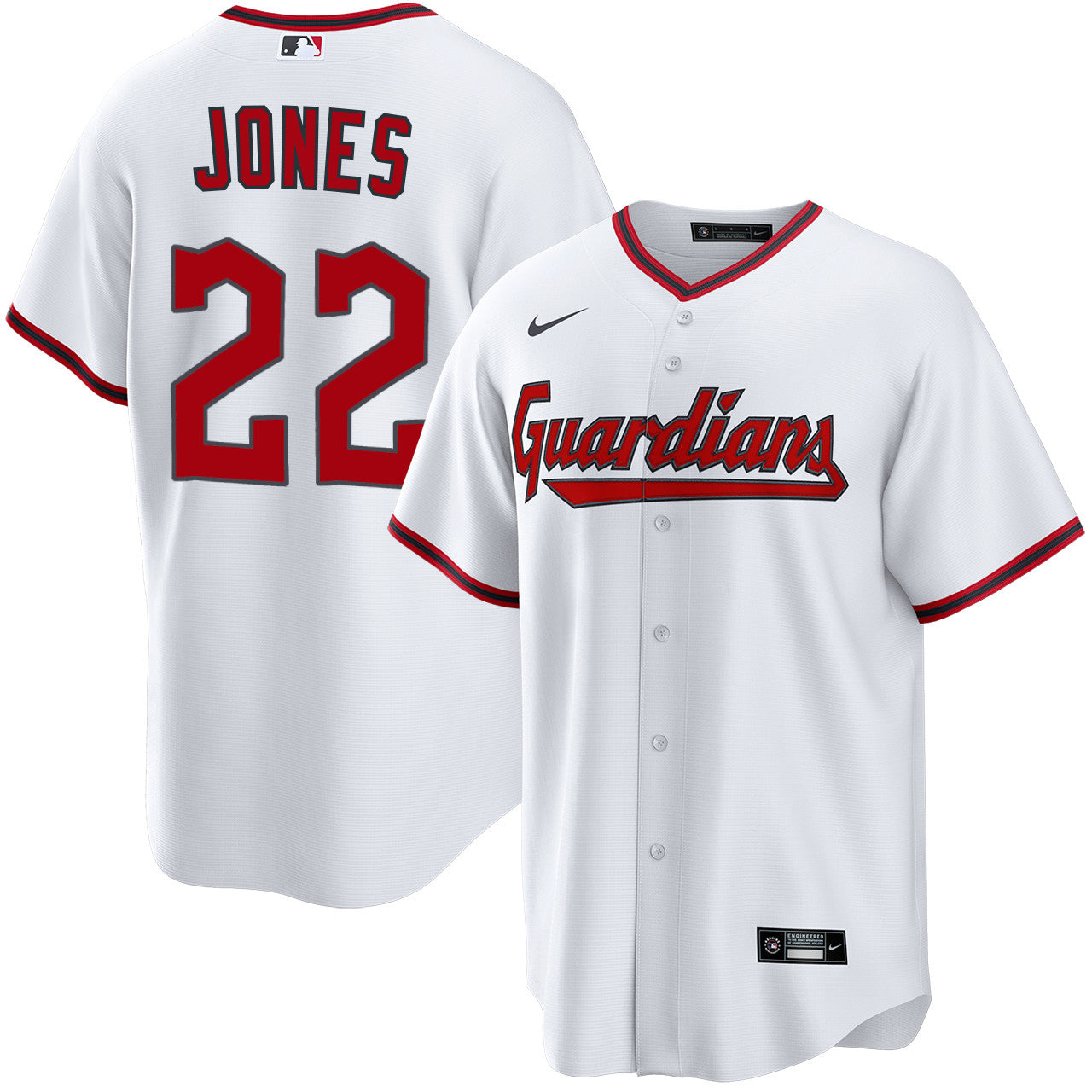 Nolan Jones Cleveland Guardians 2026 Home Jersey - White