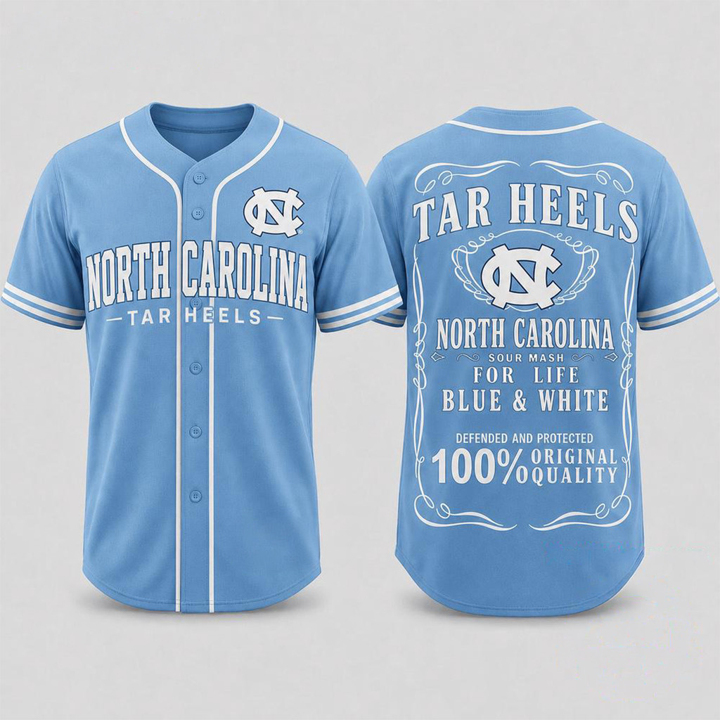 North Carolina Tar Heels 2026 For Life Fan Pride Baseball Jersey Tar Heels Merch Gift For Men
