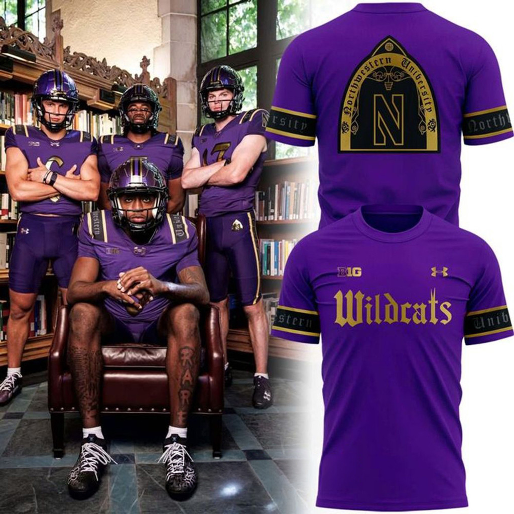 Northwestern Wildcats Football 2026 Purple Gothic Shirt Northwestern Wildcats Merch Him Gifts