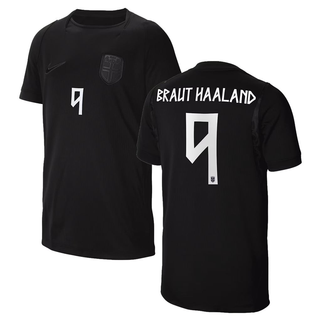Norway National Team Merch 2026 Erling Braut Haaland #9 Norway National Team Stadium Away Jersey