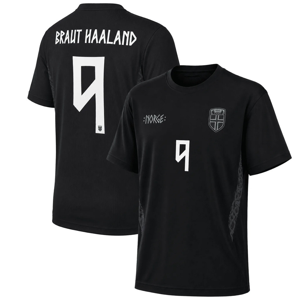 Norway World Cup 2026 Merch #9 Erling Haaland Norway National Team Away Jersey Present For Fans