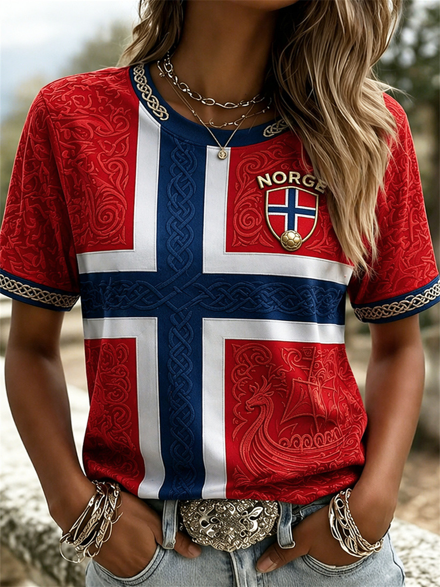 Norway World Cup 2026 Merch Celtic Knot Norge Flag T-Shirt Gifts For Norway Team Supporters