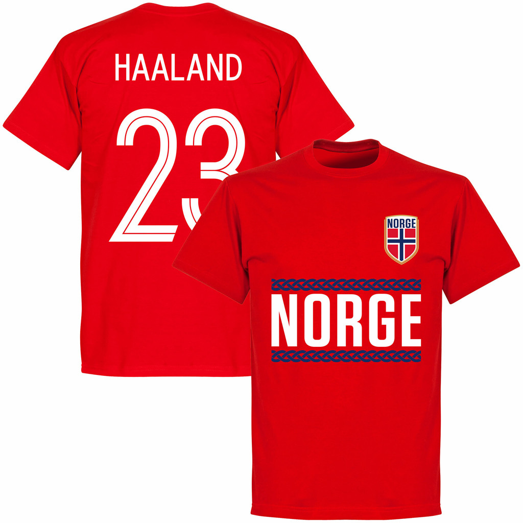 Norway World Cup 2026 Merch National Team #23 Norway Haaland Team T-Shirt Red Football Fan Gift