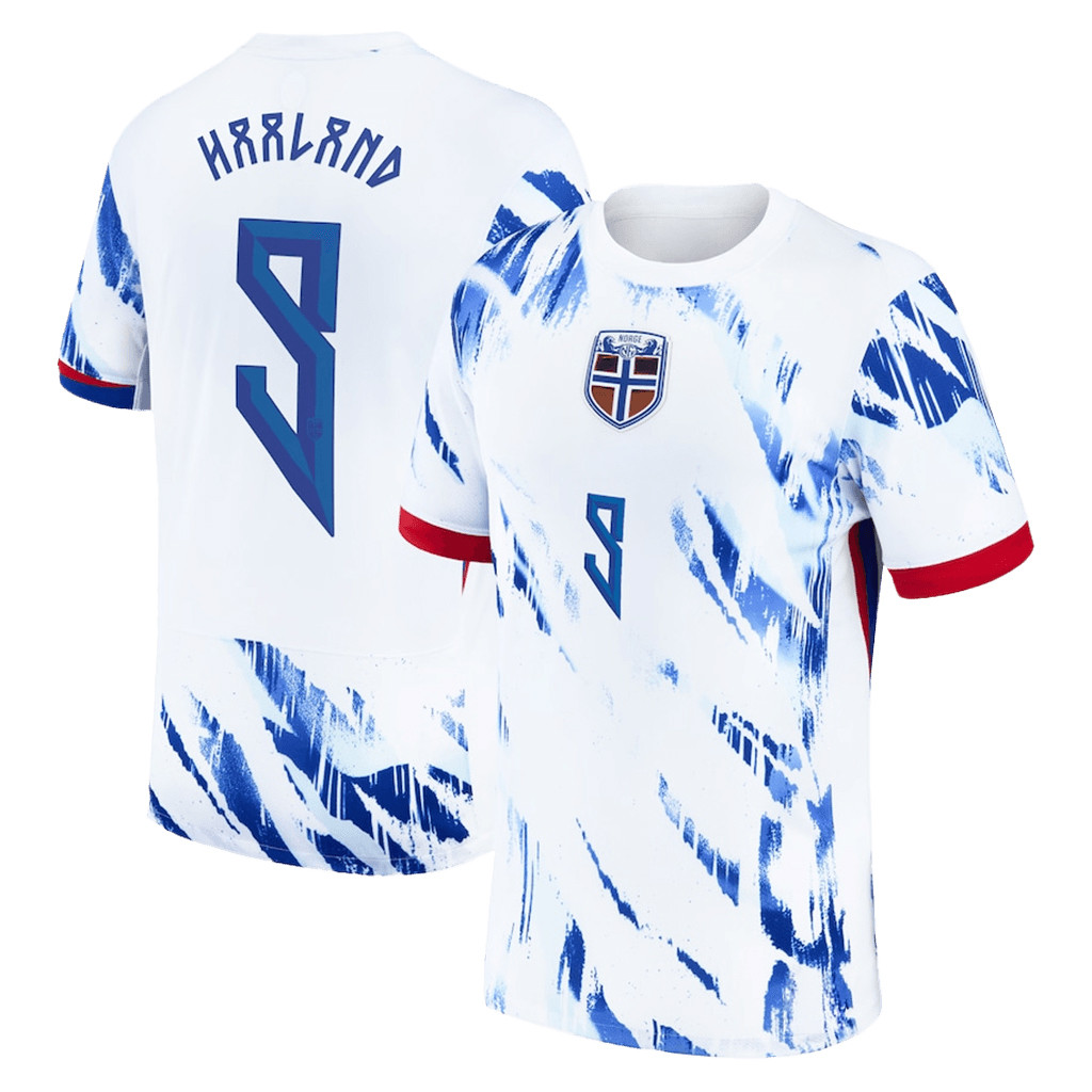 Norway World Cup 2026 Merch National Team HAALAND #9 Norway Away Soccer Jersey 2024 Fan Gear