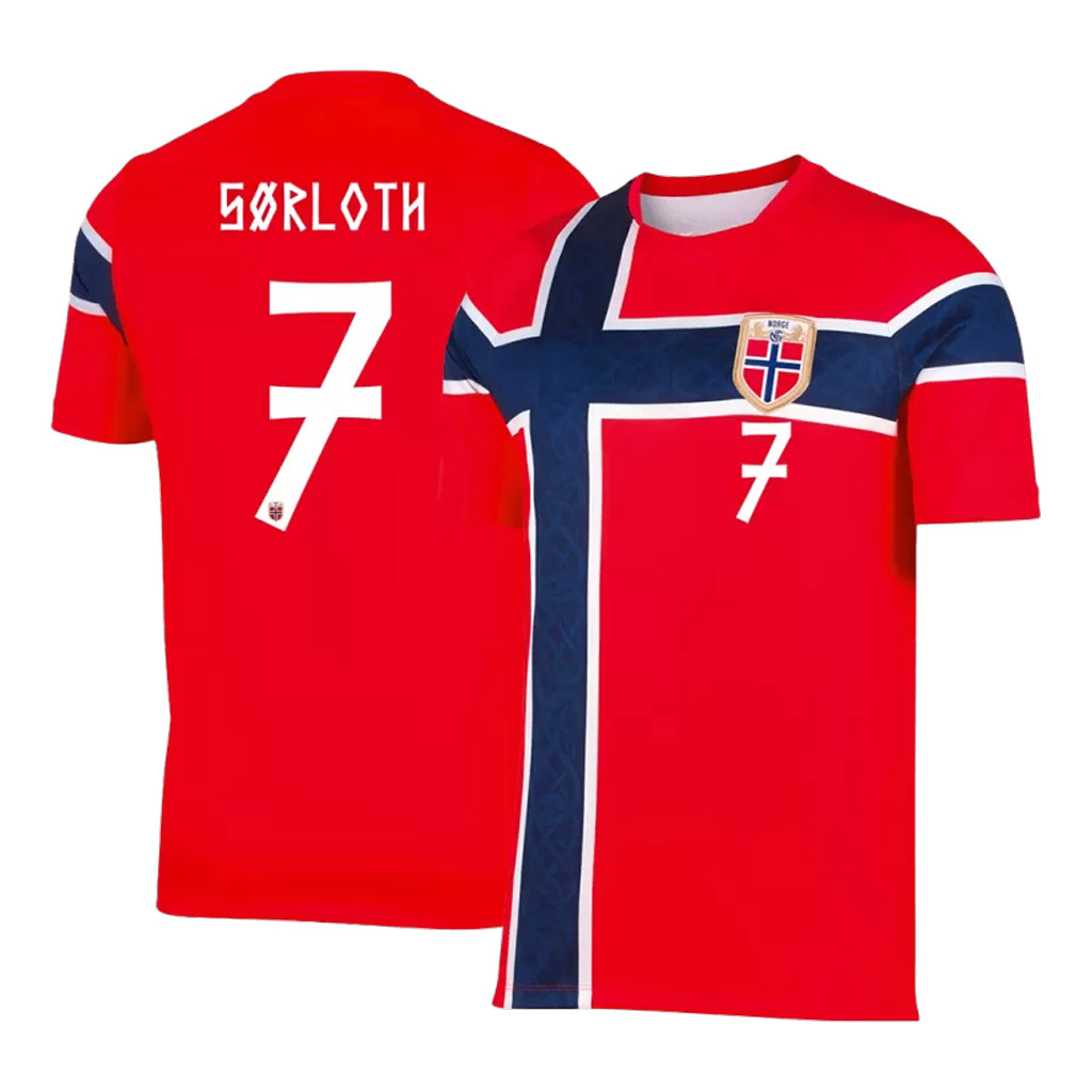 Norway World Cup 2026 Merch National Team Norway Alexander Sorloth #7 Match Home Jersey